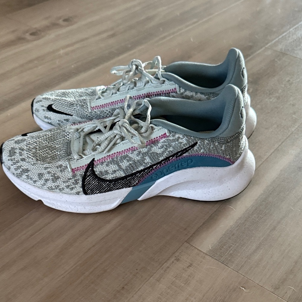 Nike Gray and Pink Running Shoes